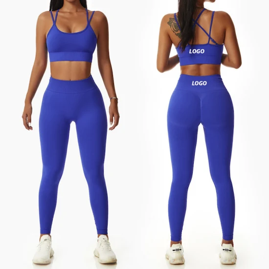 Whoelsale Abbigliamento sportivo estivo da palestra Abbigliamento attivo Abbigliamento fitness da allenamento per donna, Etichetta privata 2/3/4 pezzi Abbigliamento sportivo senza cuciture abbinato a set da yoga sexy